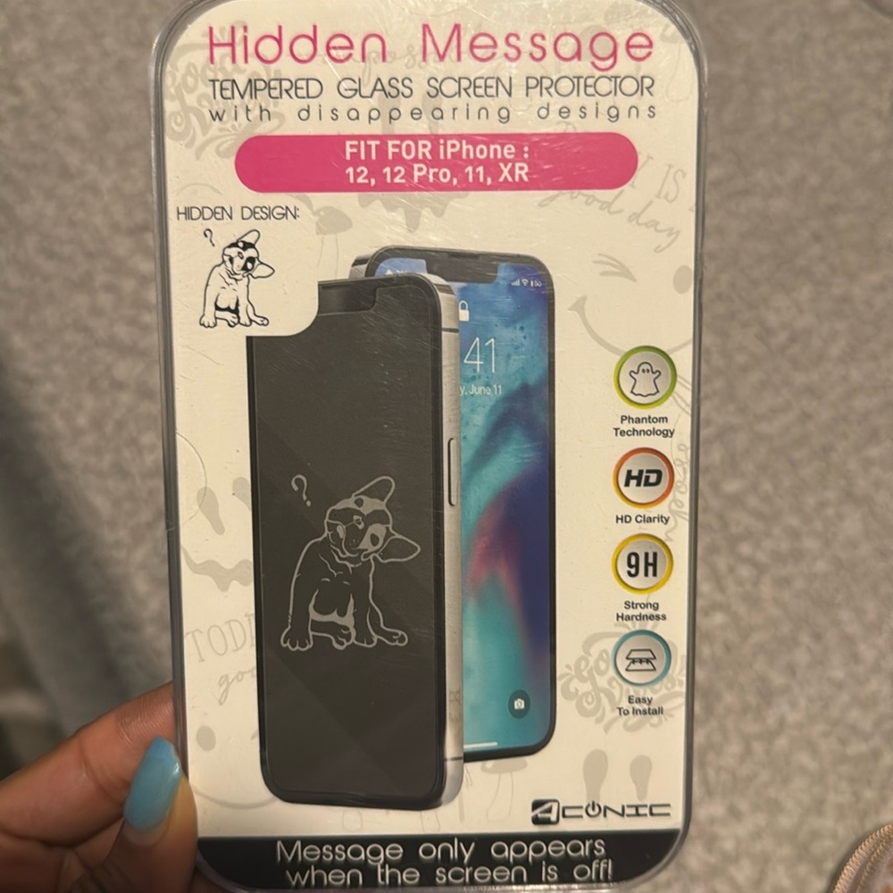 Tempered glass protector for iPhone 12, 12 Pro, 11, XR